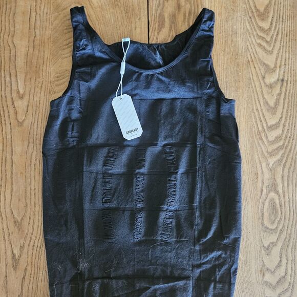 COOFANDY Men's Black XL Compression Shirt Slimming Body Shaper Vest Gym Workout - Picture 2 of 6